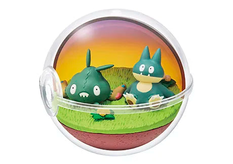 Genuine Re-Ment Pokemon Terrarium Collection Relaxing Time Psyduck Quagsire Trapinch Slowpoke Goomy Munchlax Blind Box Toys Gift