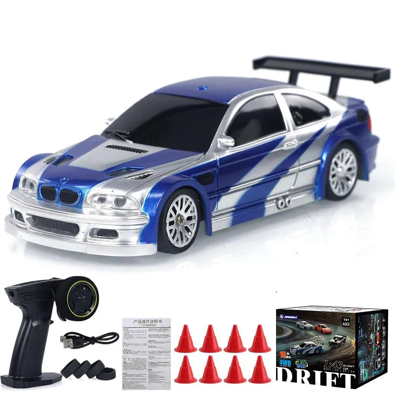 1/43 2.4G Mini RC Drift Car 4WD Remote Control Car High Speed Four Wheel Drive Radio Controlled Racing Car Model Boy Toy Gift