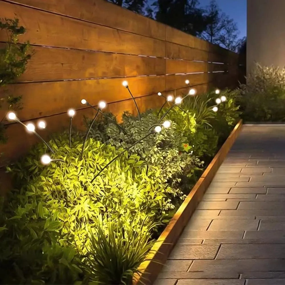 1/2 pc 6/8/10 LED Warm White/Colourful Lights Solar Lawn Lamp Garden Lamp Firefly Ground Plug Lamp Decoration Festival Lamp