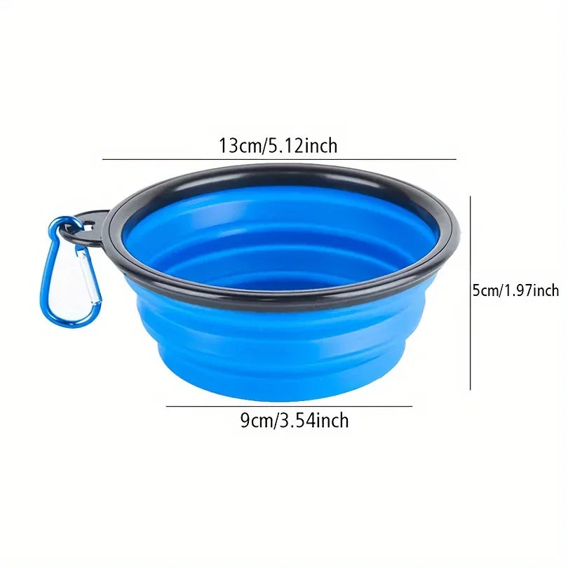 1pcs Pet Folding Bowl Outdoor Drinking Bowl Portable Cat and Dog Food Utensils Outdoor Travel Supplies Good Items