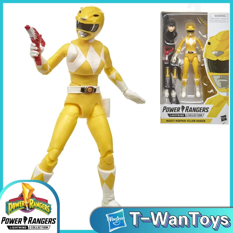 Hasbro Power Rangers Lightning Collection 6-Inch Mighty Morphin Yellow Ranger Collectible Action Figure Toy Original Genuine New