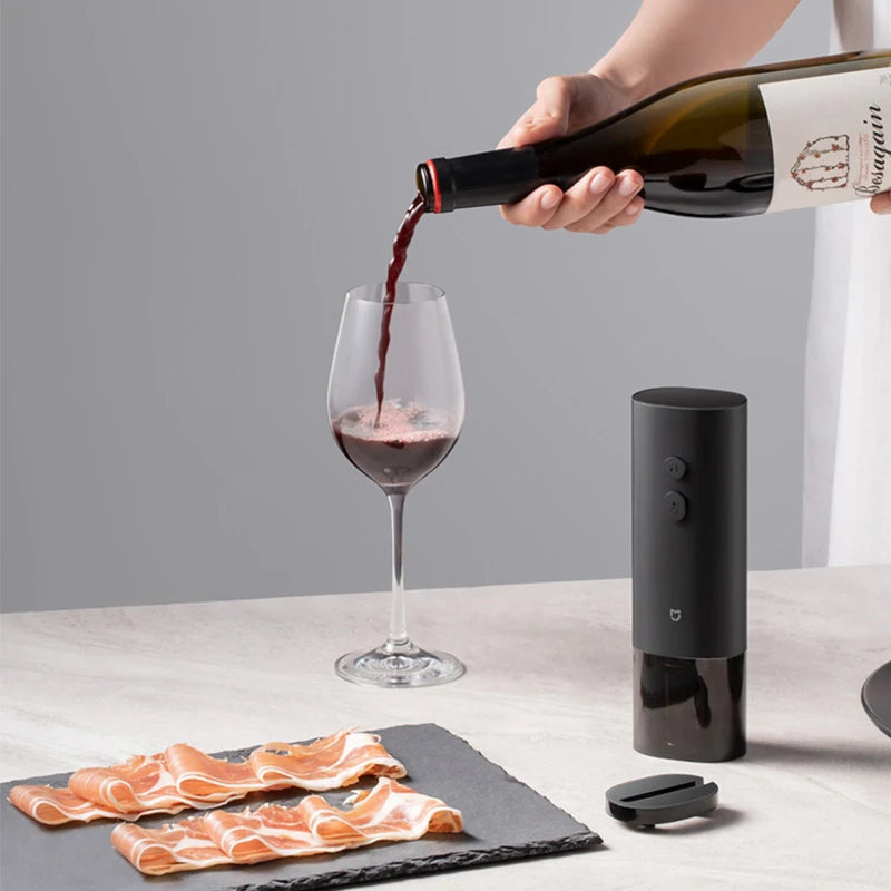 Xiaomi Mijia Electric Wine Opener Battery Automatic Bottle Cap Opener for Red Wine Beer with Foil Cutter Kitchen Accessories