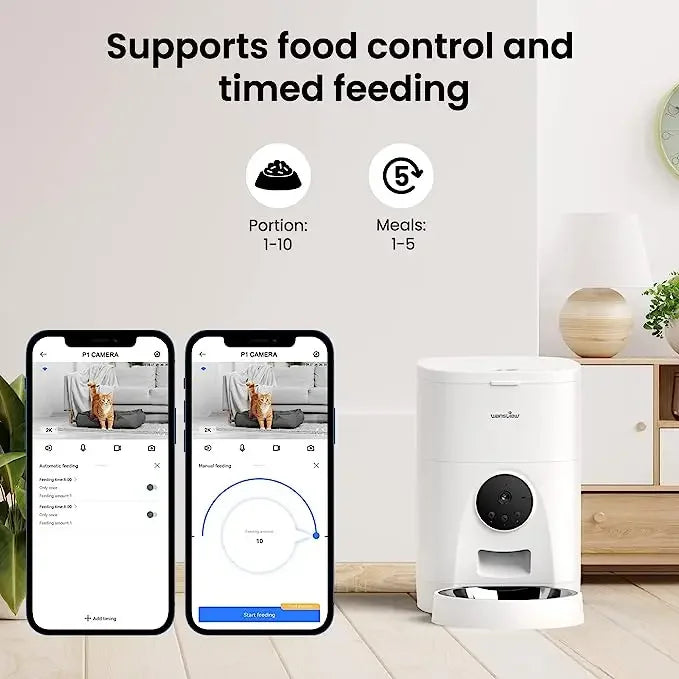 Smart Cat Dog Food Dispenser 4L APP Remote Control Wifi Automatic Cat Feeder TUYA Smart Automatic Pet Feeder with Camera