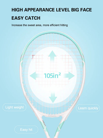 Wilson Tennis Rackets Professional Adults Beginner Carbon Alloy Rackets with Line Self-Practice Beginner Elastic Tennis Racket