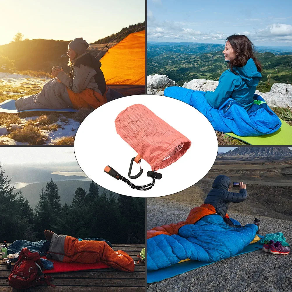 Portable Waterproof Emergency Survival Sleeping Storage Bag Hiking Sack Camping Gear Thermal Bivy Aid Rescue Kit Mylar Blanket