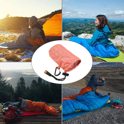 Portable Waterproof Emergency Survival Sleeping Storage Bag Hiking Sack Camping Gear Thermal Bivy Aid Rescue Kit Mylar Blanket