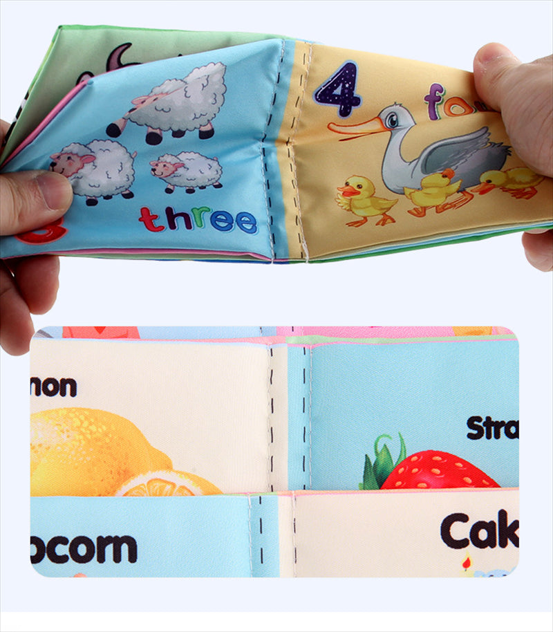 3D Toddlers Animal Foot Cloth Book Washable Montessori Baby Busy Board Early Learning Education Habits Knowledge Developing Toys