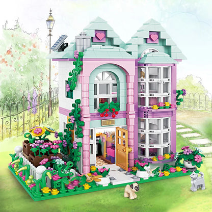 Friends City House Summer Holiday Villa Castle Building Blocks Sets Figures Swimming Pool DIY Toys for Kids Girls Christmas Gift