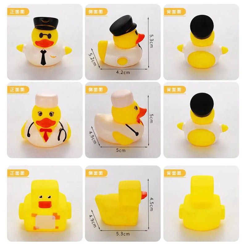 5-30Pcs/Lot Rubber Ducks Baby Bath Toys Kids Shower Bath Toy Float Squeaky Sound Duck Water Play Game Gift For Children