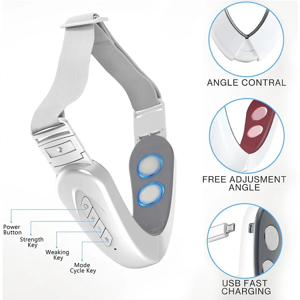 V Face Massager Portable Facial Massage Device Facial Lifting Slimming Massage Double Chin V Face Shaped Cheek Lift Belt Machine