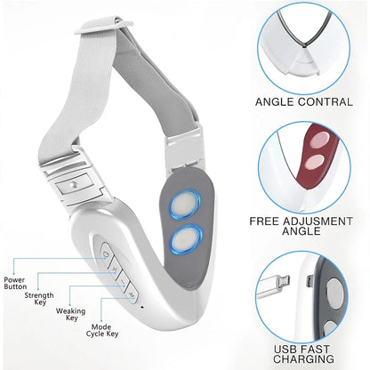 V Face Massager Portable Facial Massage Device Facial Lifting Slimming Massage Double Chin V Face Shaped Cheek Lift Belt Machine