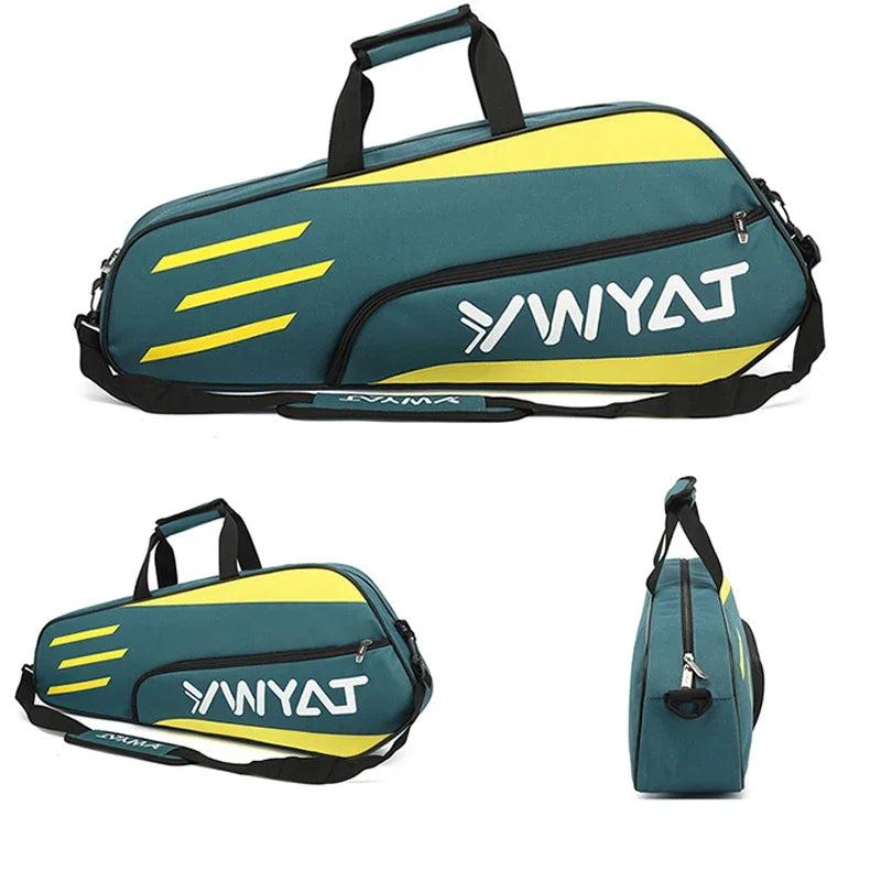 YWYAT Sports Bag Badminton Bag Single Shoulder 3 Rackets Backpack Tennis Badminton Racket Bag Thickened Nylon Beach Tennis Bag