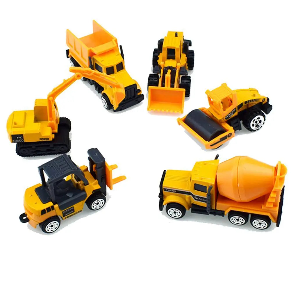 1Pc Children Car Toys Alloy Fire Truck Police Car Excavator Diecast Construction Engineering Vehicle Toys For Boys Gift