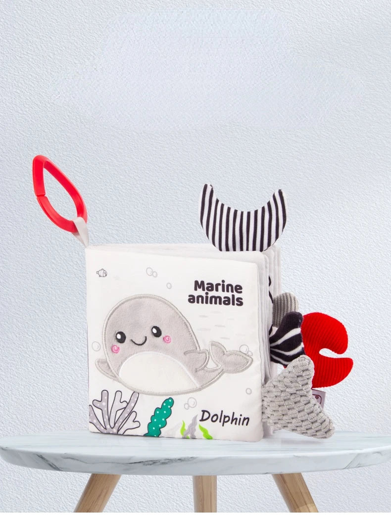 3D Toddlers Animal Foot Cloth Book Washable Montessori Baby Busy Board Early Learning Education Habits Knowledge Developing Toys