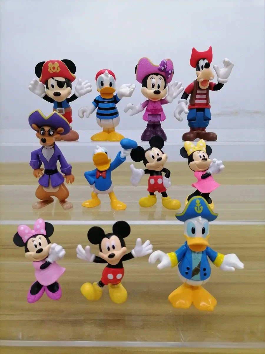 Mickey Mouse And Friends Minnie Anime Figurine Donald Duck Daisy Ornaments Disney Cartoon Action Figure Model Toys Kids Gifts