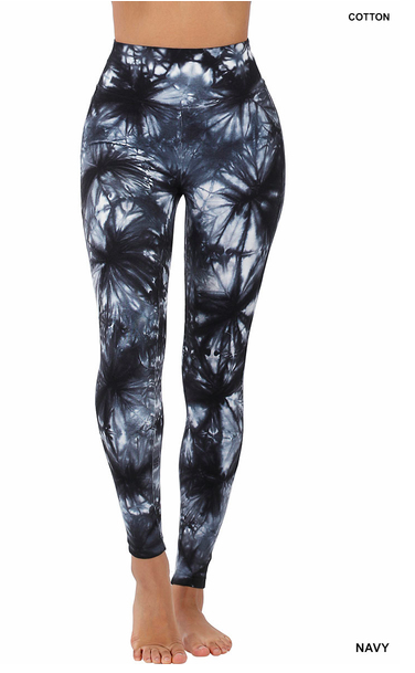 Navy Tie Dye Leggings