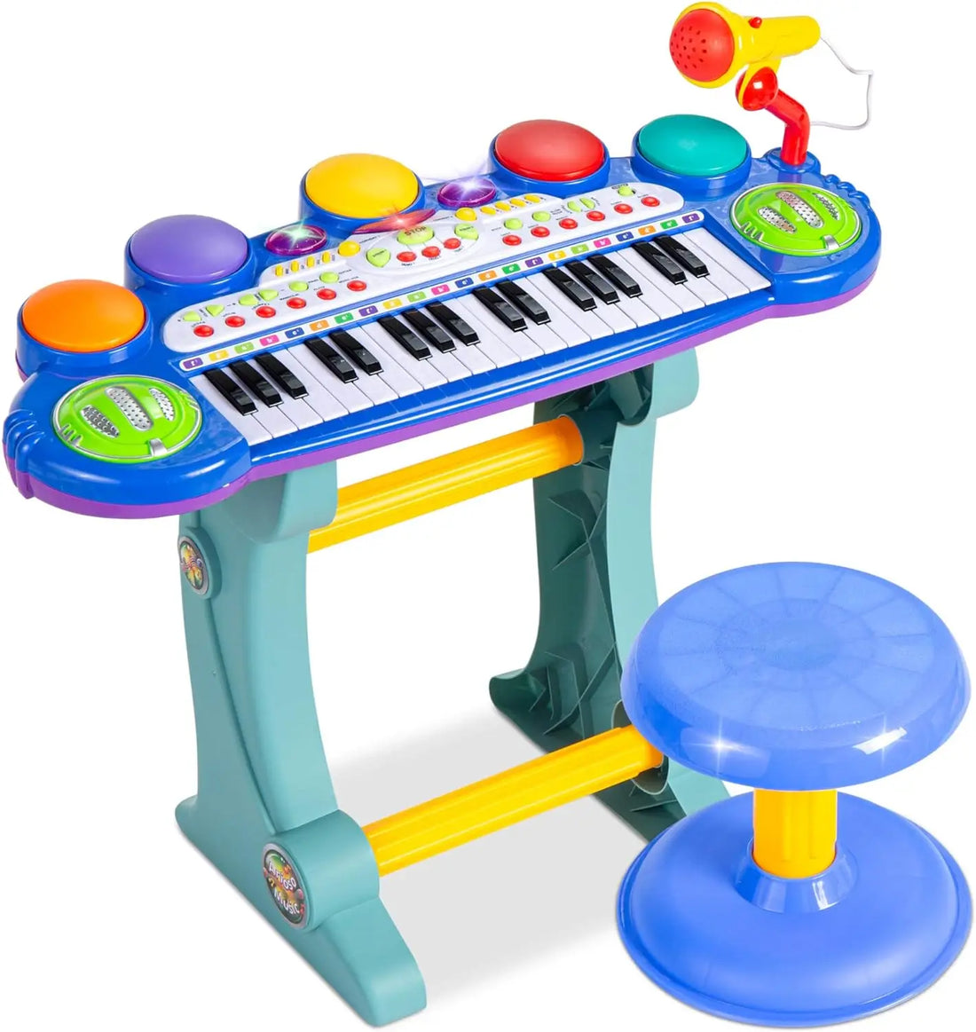 Best Choice Products 37-Key Kids Electronic Musical Instrument Piano Learning Toy Keyboard w/Multiple Sounds, Lights, Microphone