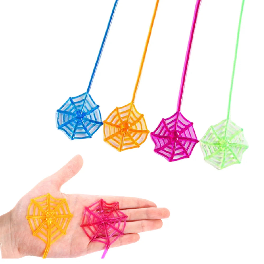 12/30Pcs Stretchable Climbing Spider Web Tricky Toys Kids Birthday Party Baby Shower Gift Rewards Halloween Carnival Party Favor