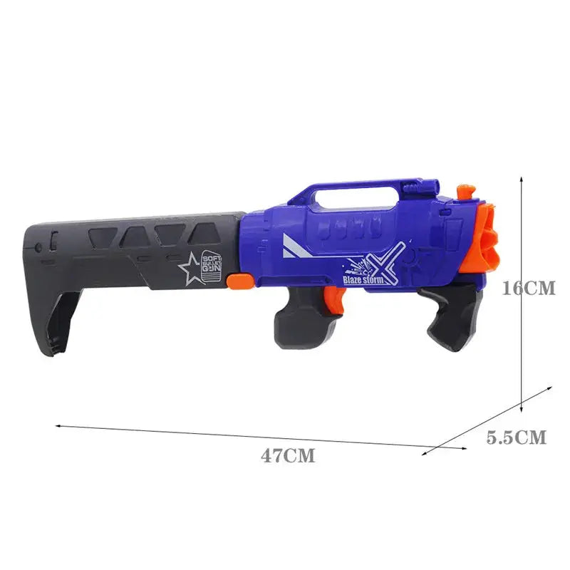 Foldable buttstock Manual Burst Soft Bullet Gun Suit for Nerf Bullets Toy Pistol Gun Darts Blaster Outdoor Game Toys for Kids