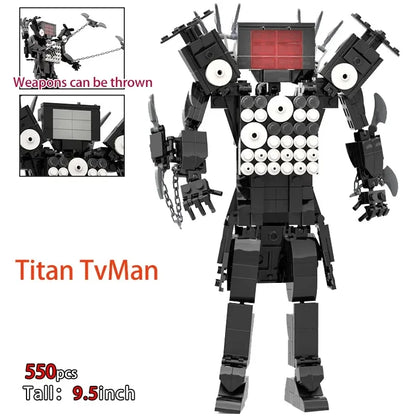 Skibidi Toilet Figure Construction Toys For Male Titan TVMan Speakerman Titan Drill Man Blocks Model Toys Kids Toys