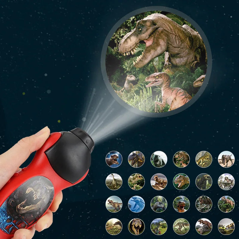 Dinosaur Shark Projector Night Study Learning Toy Flashlight Sleeping History Early Education Toys Torch Flashlight Fun Toys