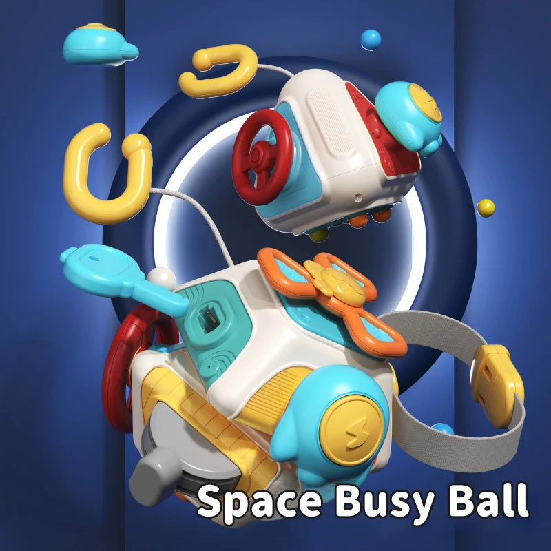 Montessori Sensory Toys Multifaceted Cube Busy Ball  Baby Fine Motor Skills and Hand Eye Coordinate Learning Educational Toys