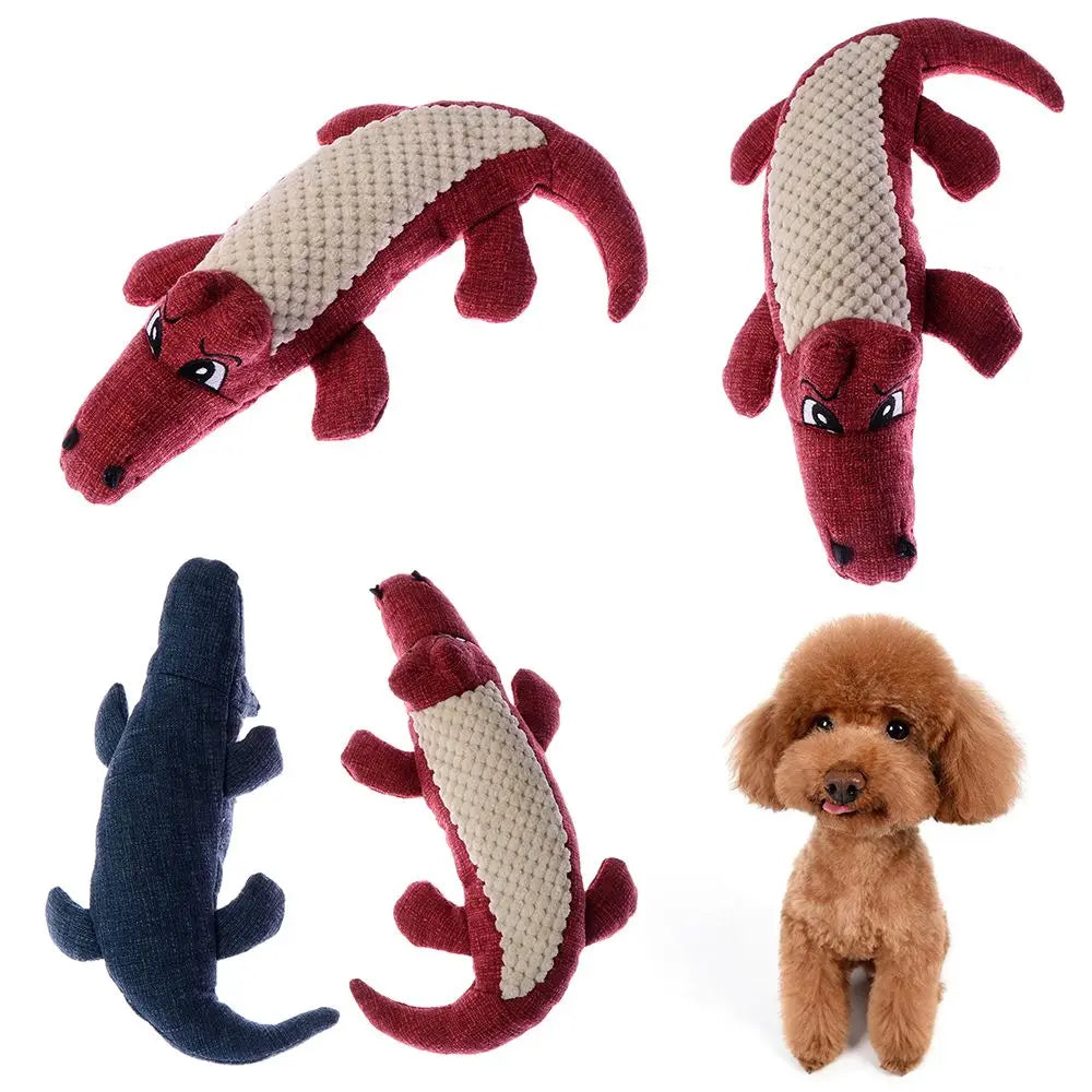 Pet Dog Toy Linen Plush Crocodile