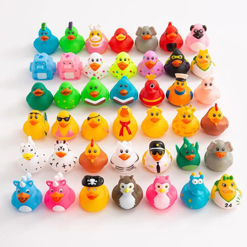 5-100pcs Rubber Duck Kids And Toddler Toy Duck Baby Bath Toys Summer Beach Shower Game Toy Birthday Gift For Children