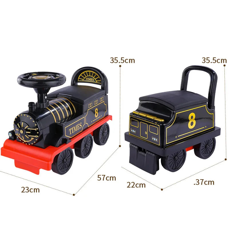 Ride On Train Track Toy Train Electric Car Child Baby Walker Stroller Toy Baby Ride 1 Year Electric Car Toys for Toddler