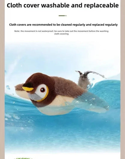Interactive Cat Toys Rechargeable Flying Bird Rat Cat Toy Chirping Flapping Bird Can Add Catnip Touch Activated Cute Plush Toy