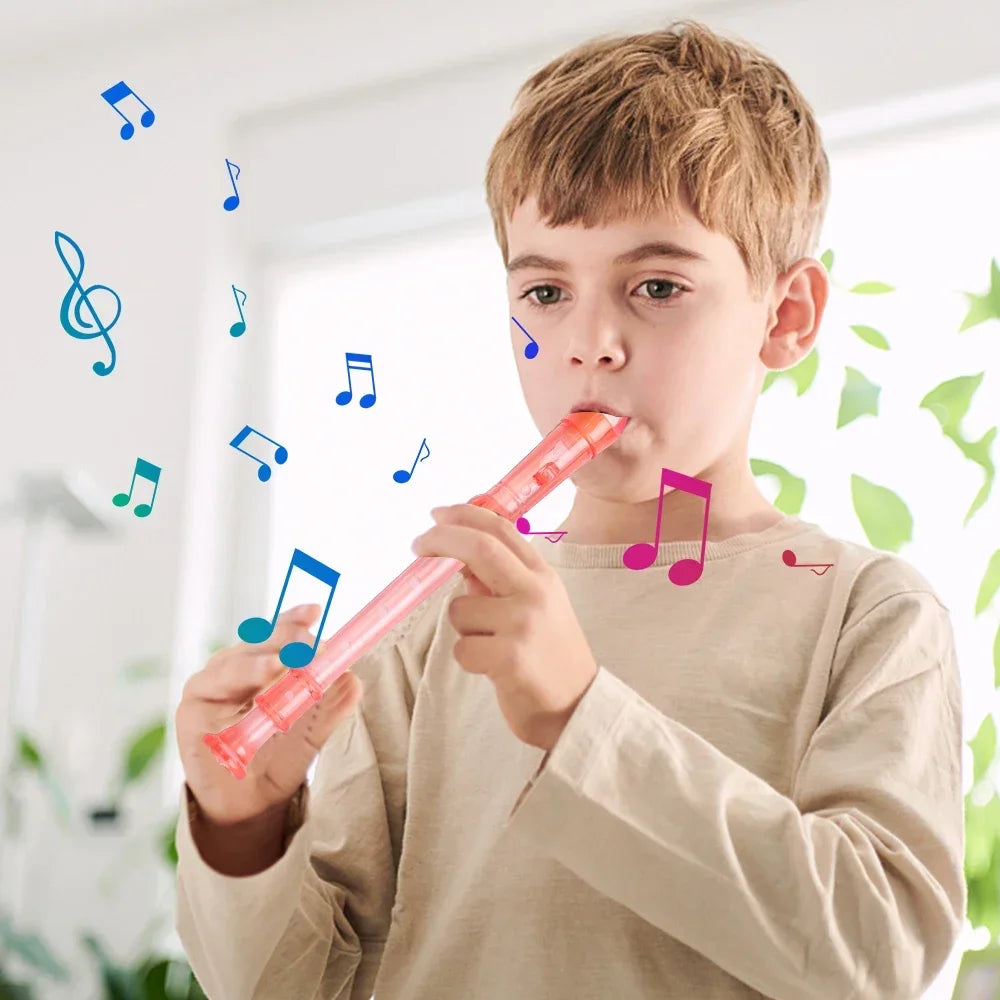 1PC Plastic Six-hole Flute Musical Instrument Toys for Kids Music Sense Training Children Educational Toy Baby Fun Birthday Gift