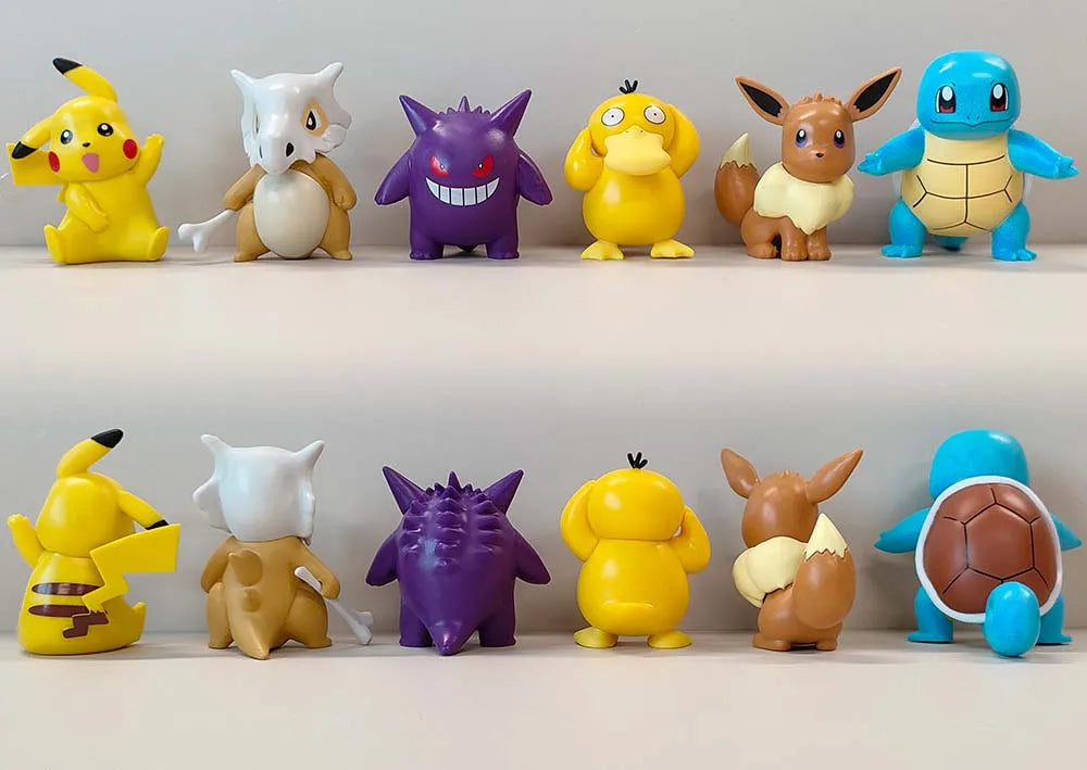 Pokemon Anime Action Figures Pikachu Toys Model Charmander Psyduck Squirtle Jigglypuff Bulbasaur Kawaii Collect Dolls Kids Gift