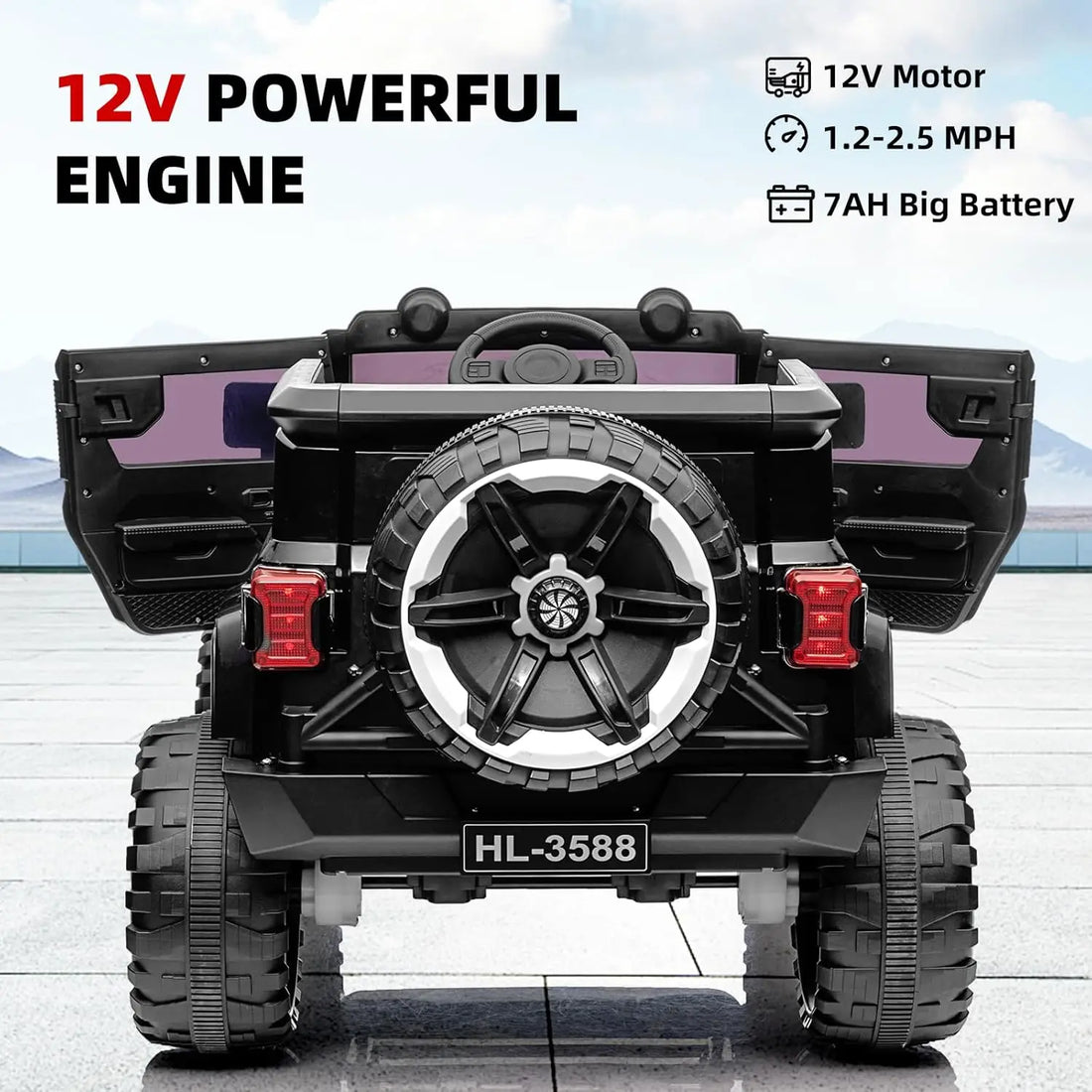 Ride on Truck Car for Kids Ages 3-6 12V Electric Toy Car with 7AH Battery Powerful Motors 2.4G Remote Control Metal Suspension