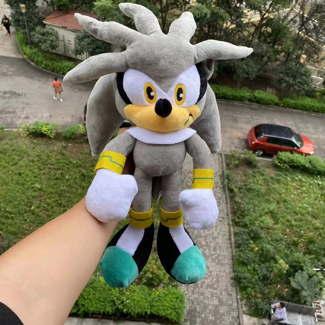 45cm Game Figure Silver the Hedgehog Plush Toy Doll Christmas Gifts For Children