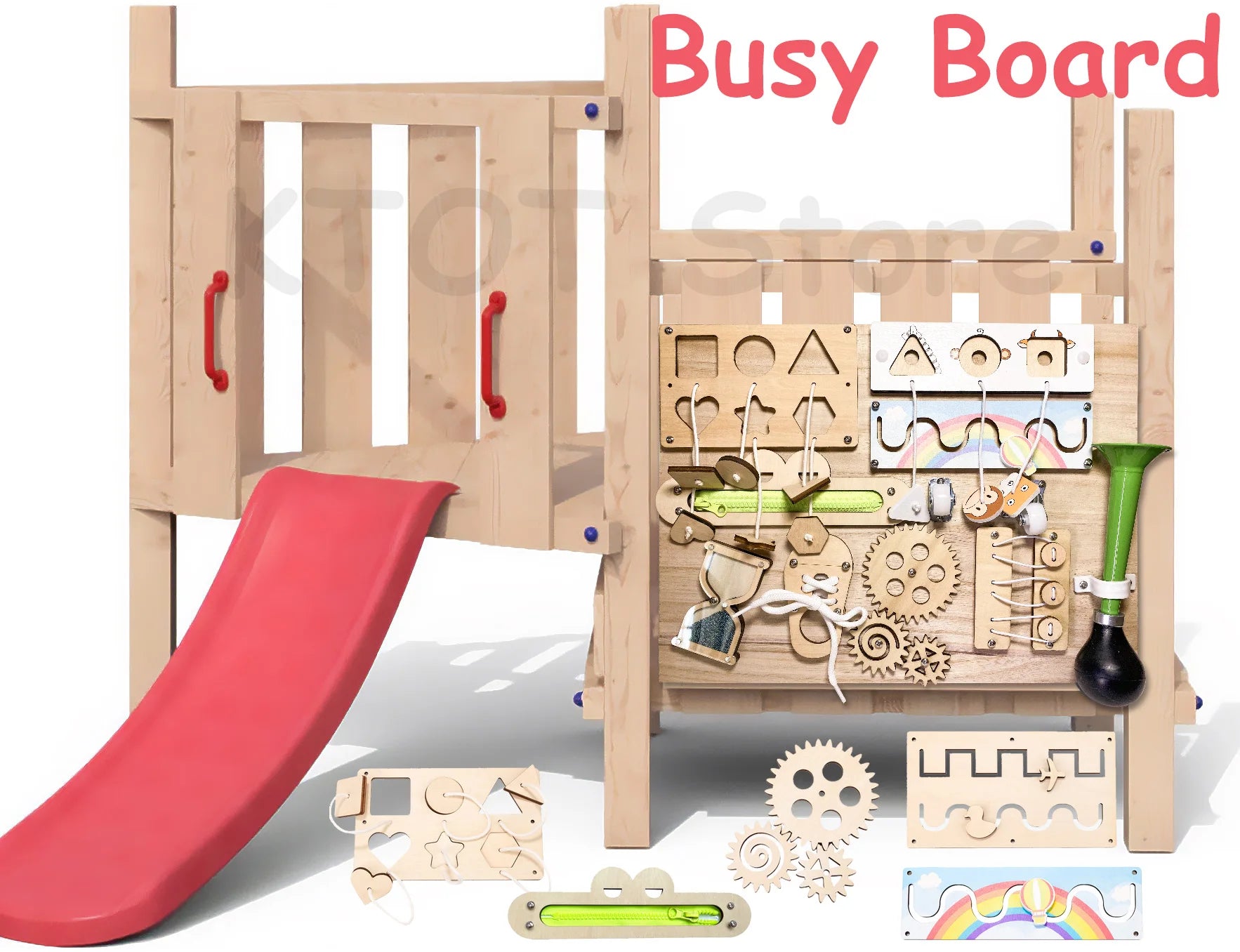 Busy Board Montessori DIY Wooden Accessories Early Education Toys Learning And Education Exercise Hand-On Ability Children&