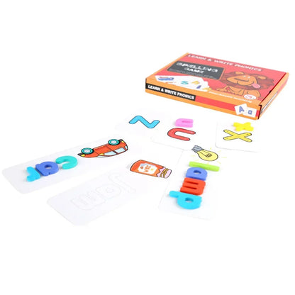 Children Puzzle Wooden Spelling Word Kid Letter Game 26 Letter Recognition Alphabet Toddler Early Educational Toy Cognition Prop