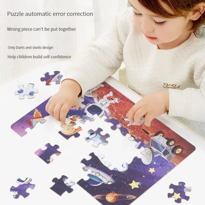 24PCS Kids Puzzle Cute Animal Undersea Cartoon Low Difficulty  Drawing Small Challenge Educational Toys Gifts Kindergarten Toys