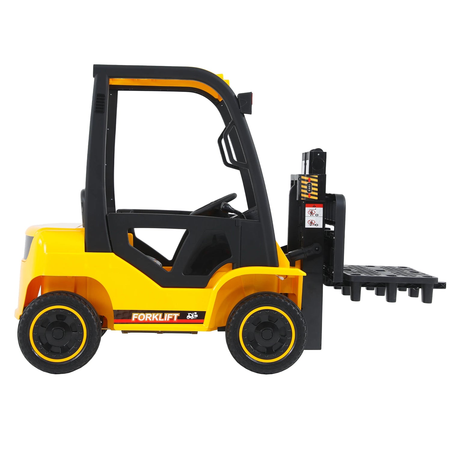 Electric frame lifting rod Electricforklift,Children Ride- on Car 12V7A Battery Powered Vehicle Toy ,3 speeds,Parent yellow