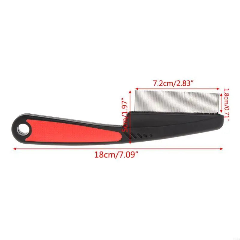 R66A Flea Comb Lice Removal Brush Comb with Durable Metal Teeth for Pet Dog for