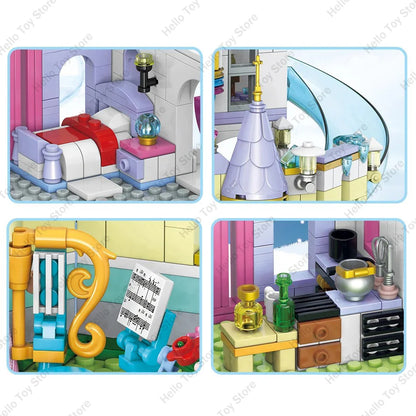 Hot Friends City House Summer Holiday Seaside Villa Apartment Building Blocks Sets Figures DIY Toys for Kid Girls Christmas Gift