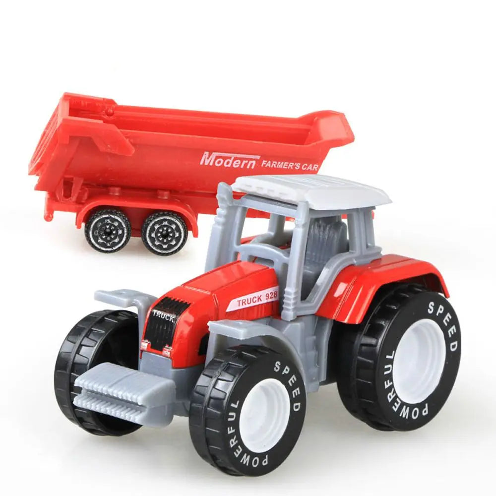 Children Kids Alloy Construction Excavator Tractor Dump Truck Farmer Vehicle Engineering Car Model Model Car Toys Tractor Toy