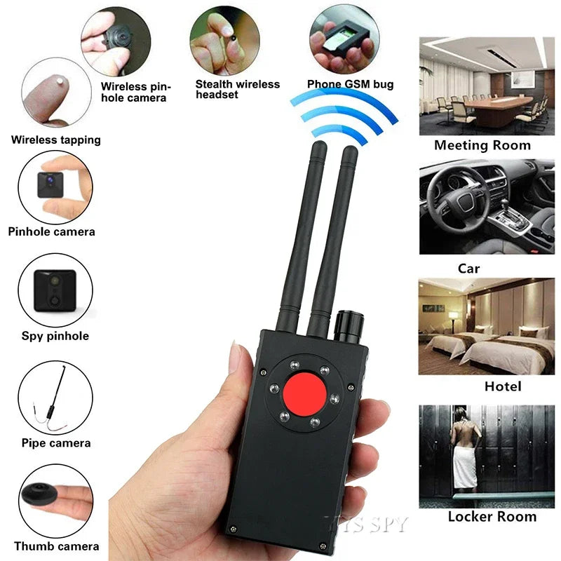 Smart Anti Spy Hidden Camera Detector RF Signal GPS Detection Spying Gadgets Devices Camaras Scanner Hotel Security Protection