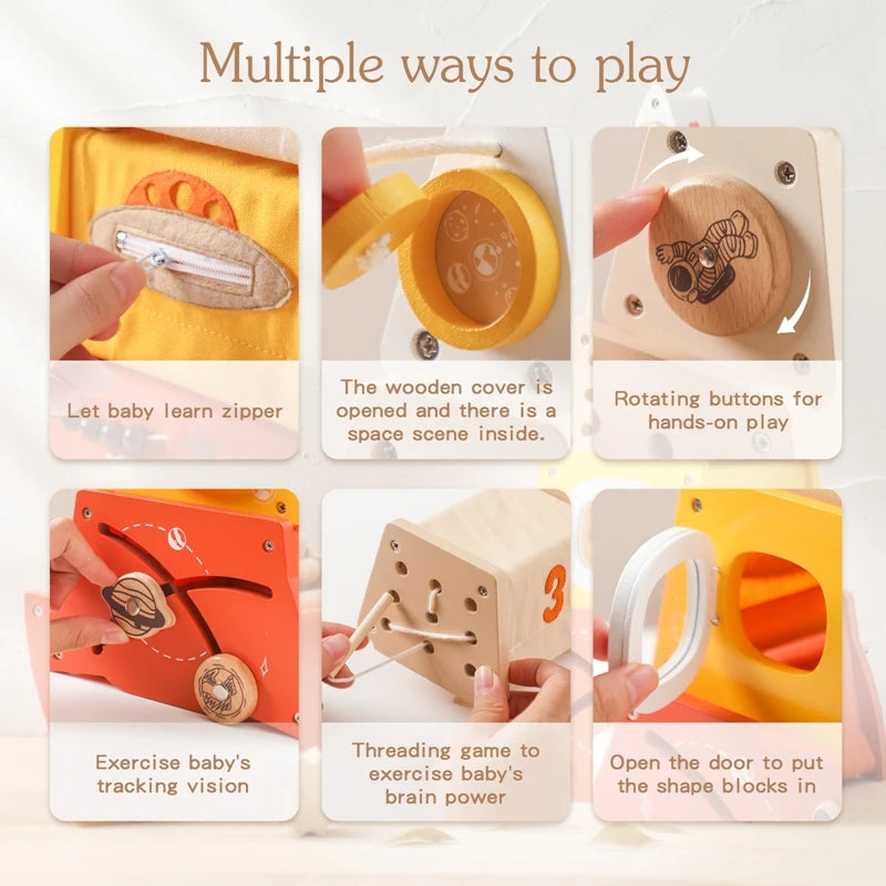 Wooden Baby Animal Balance Board Threading Toys Wooden Seesaw Stacking Toys Blocks Board Games Montessori Educational Baby Gifts