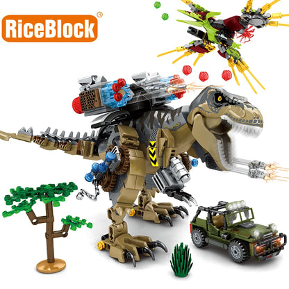 Dinosaur Park World Building Blocks Toys Set 725 Pcs for Age 8 9 10 11 12 13 14 Years,Birthday Gifts for Boys and Girls