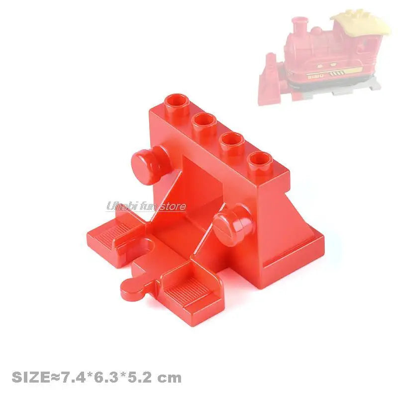 Big Building Block Accessories Compatible Duplos Houses Villas Construction Gear Rotate Connection Children Assembly Parts Toys