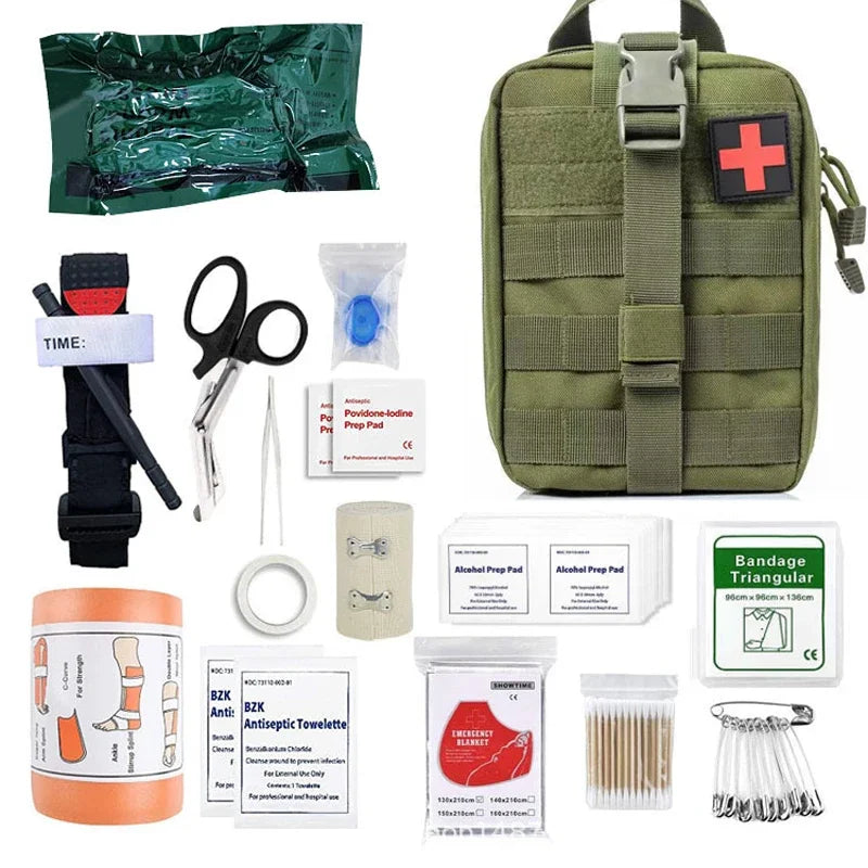Tactical First Aid Kit EDC Survival Emergency Kits Bag Gear Outdoor Hunting IFAK EMT Medical Pouch Tourniquet Bandage