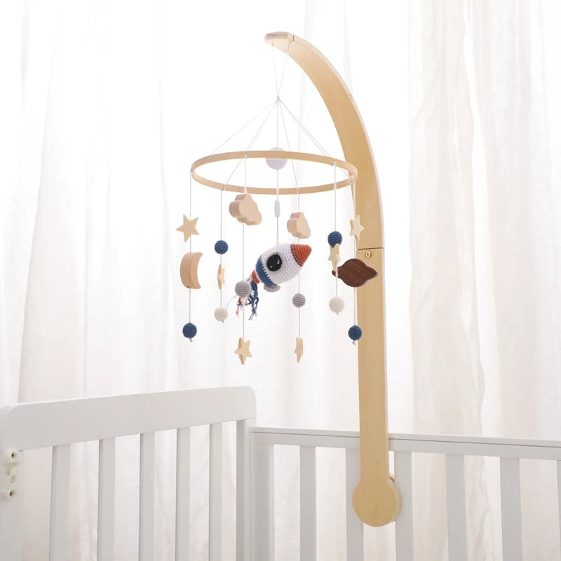 1Set Baby Wooden Rattle Toys Play Gym Mobile Hanging Sensory Toys Foldable Play Gym Frame Activity Gym Baby Holder Bracket Gifts