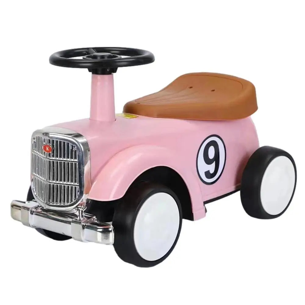 Toddler Ride On Car Vintage Toddler Car Ride On Cars With Limited Steering Wheels And Anti-Rollover Wheels Driving Car Toy