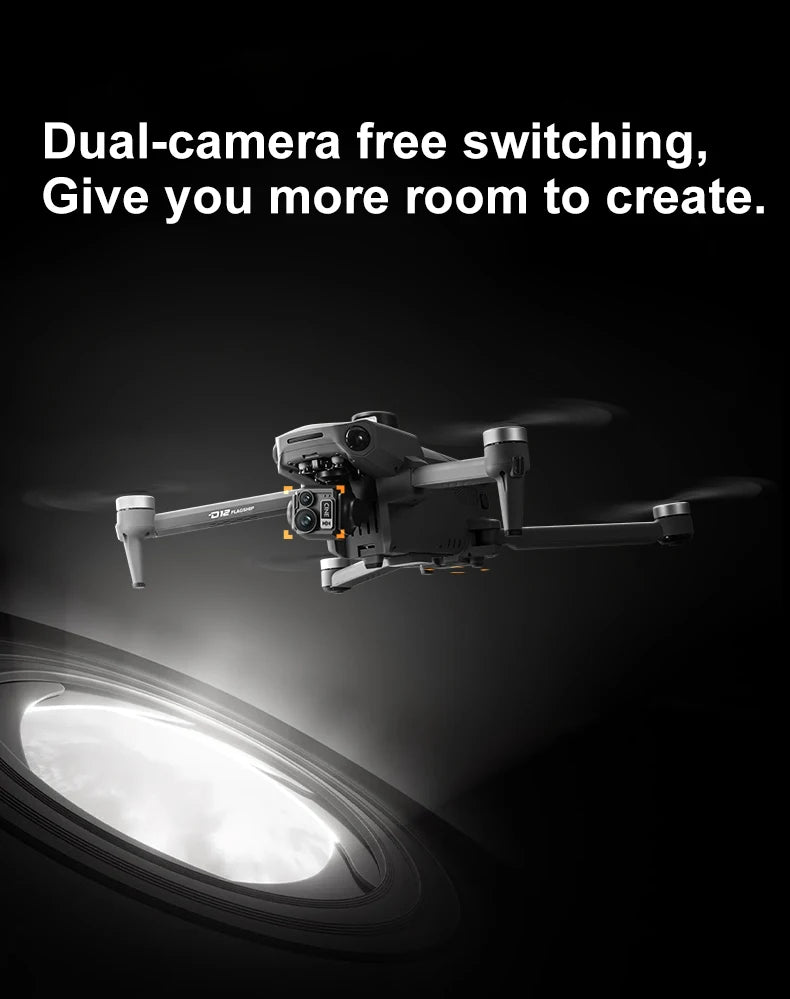 ZLL D12 Drone With 8K HD Camera Screen Remote GPS 360° Obstacle Avoidance 5G Wifi FPV Brushless Motor RC Dron Load capacity 500g