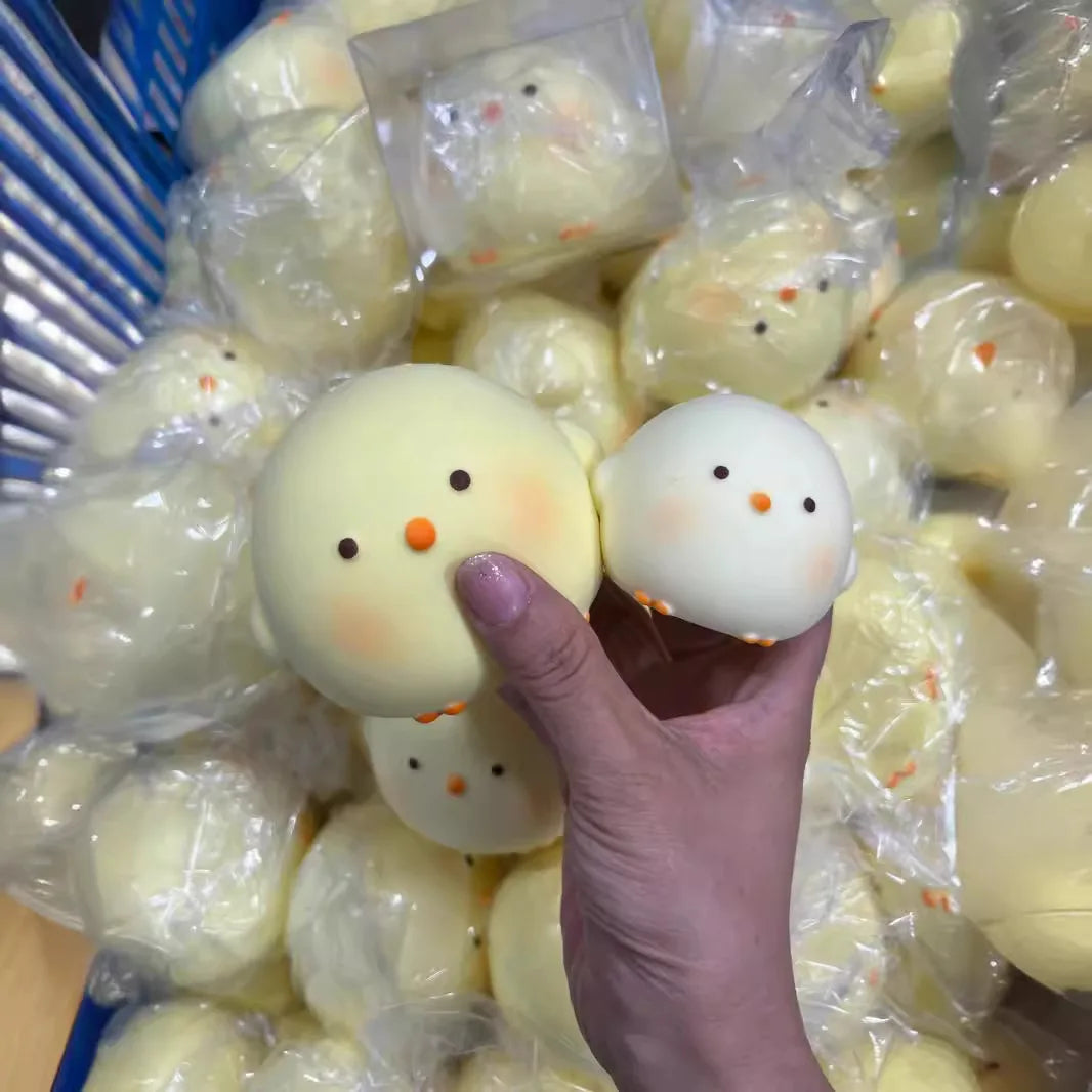 1pc Squishy Chick Slow Rebound Decompression Toy Stress-relief Kawaii Mochi Toy Popular Gifts For Students